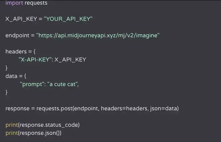 Guide to generate images using GoAPI's Midjourney API